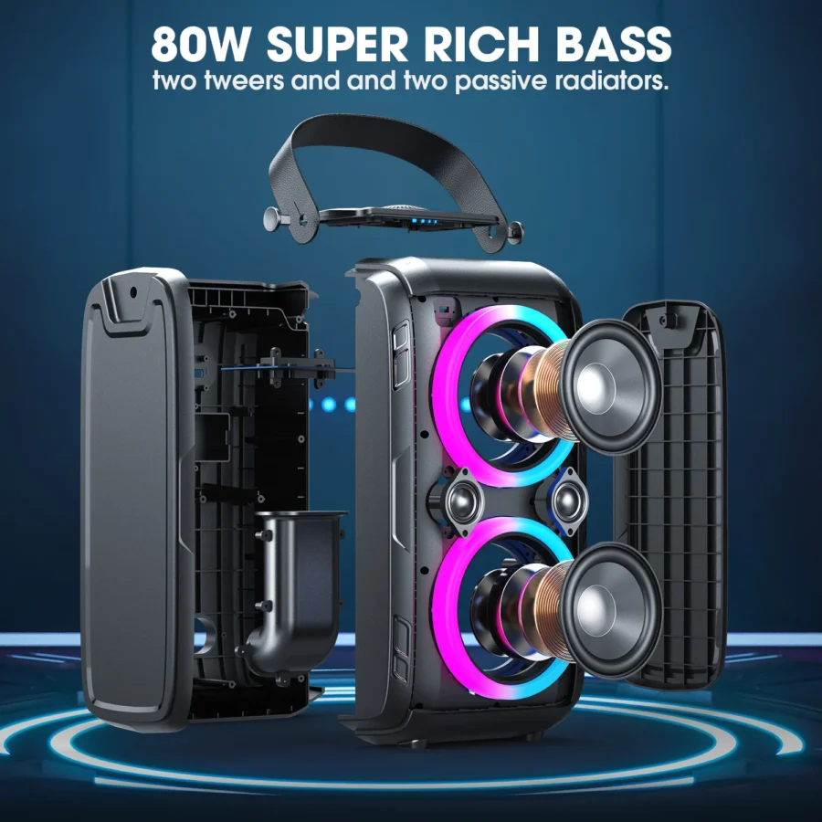 בידורית קריוקי + מיקרופון W-king T9 80W